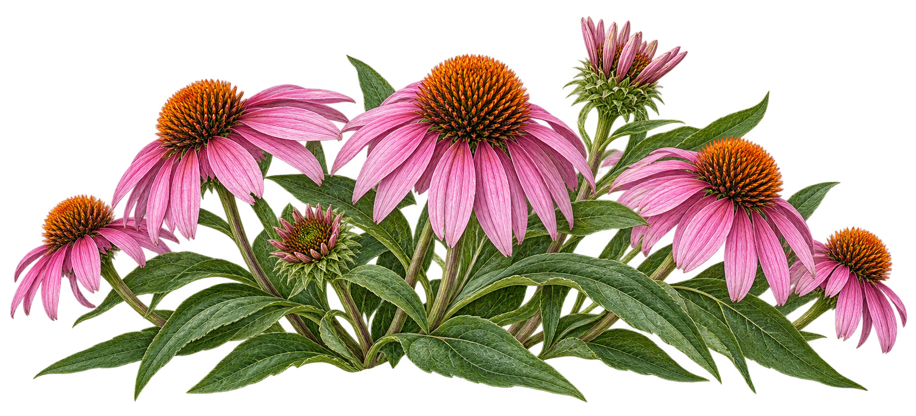 Echinacea botanical illustration